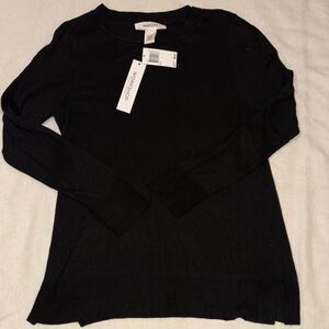 Workshop Republic Clothing Black Long Sleeve Lightweight Sweater Top Size L